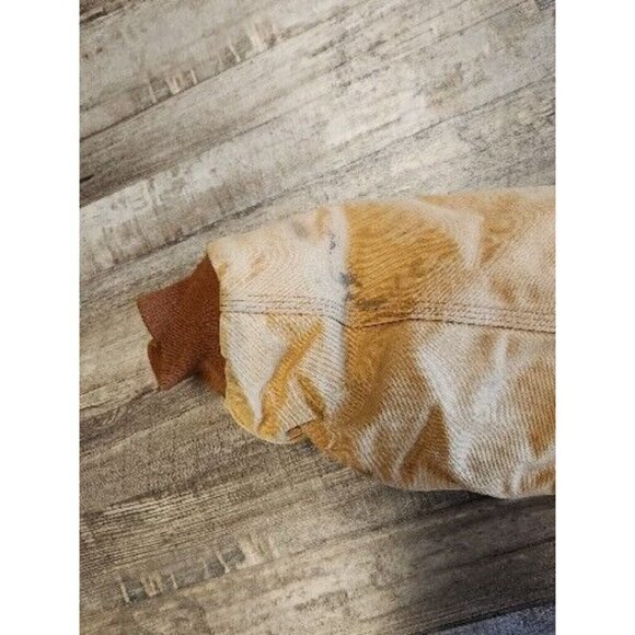 Vtg. Carhartt J158 BRN Light Brown Flannel Lined Hooded Work Jacket XL USA - Picture 8 of 8